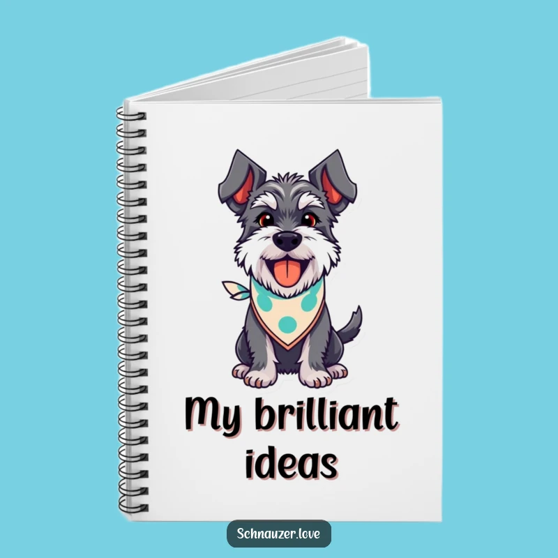 Funny Schnauzer Bandana Notebook: Humorous Journal Gift for Dog Fans