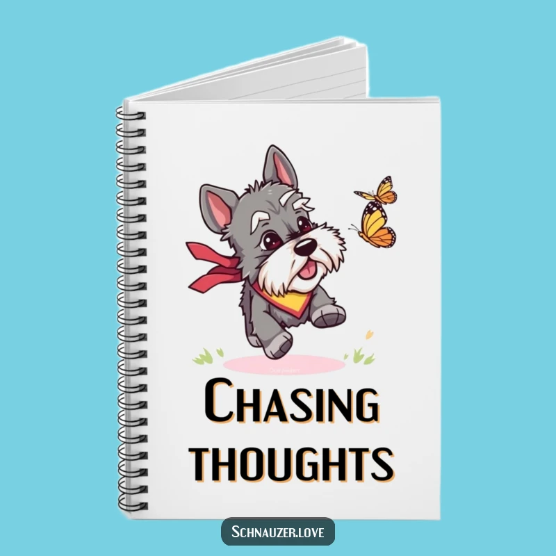 Funny Schnauzer Butterfly Notebook: Chase Your Ideas, Perfect Creative Gift