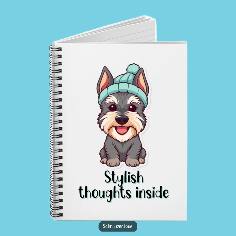 Funny Schnauzer Hat Notebook: Journal Dog Style, Perfect Planner Funny Gift