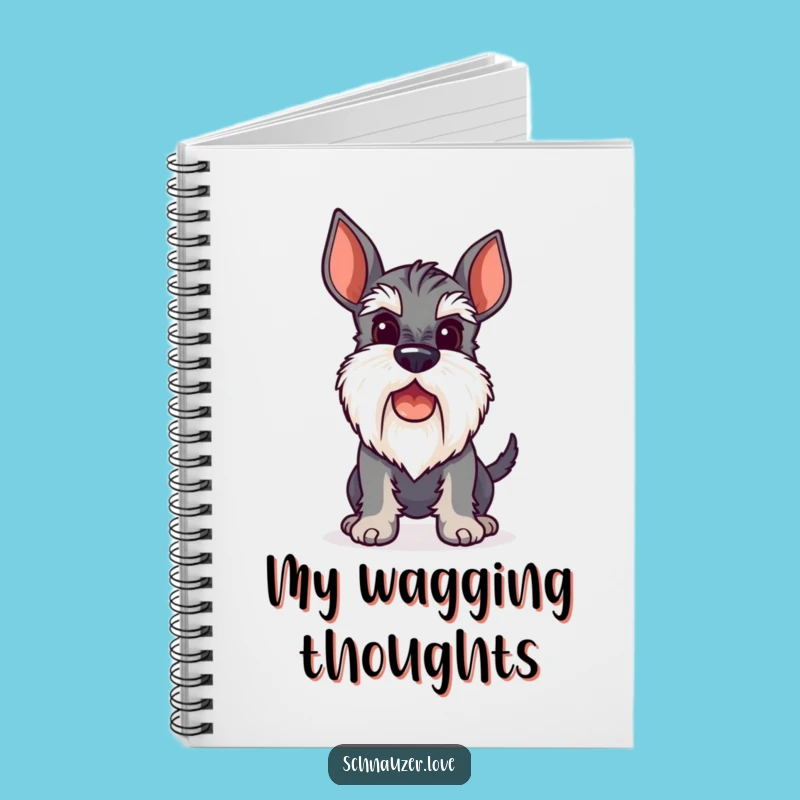 Funny Schnauzer Notebook, Perky Beard Journal for Dog Lovers Gift