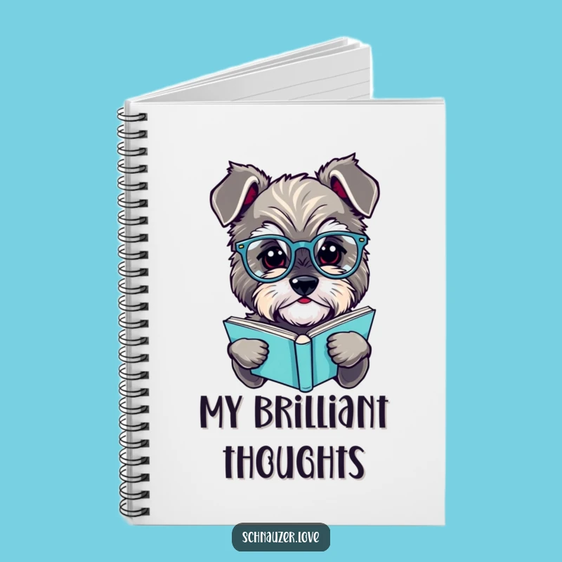 Funny Schnauzer Notebook: Scholarly Dog Journal for Ideas