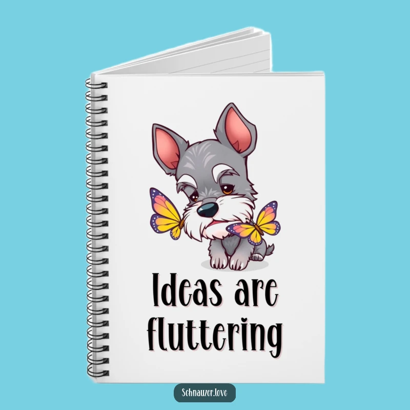 Funny Schnauzer Butterfly Notebook: Journal Your Curious Thoughts, Perfect Funny Gift