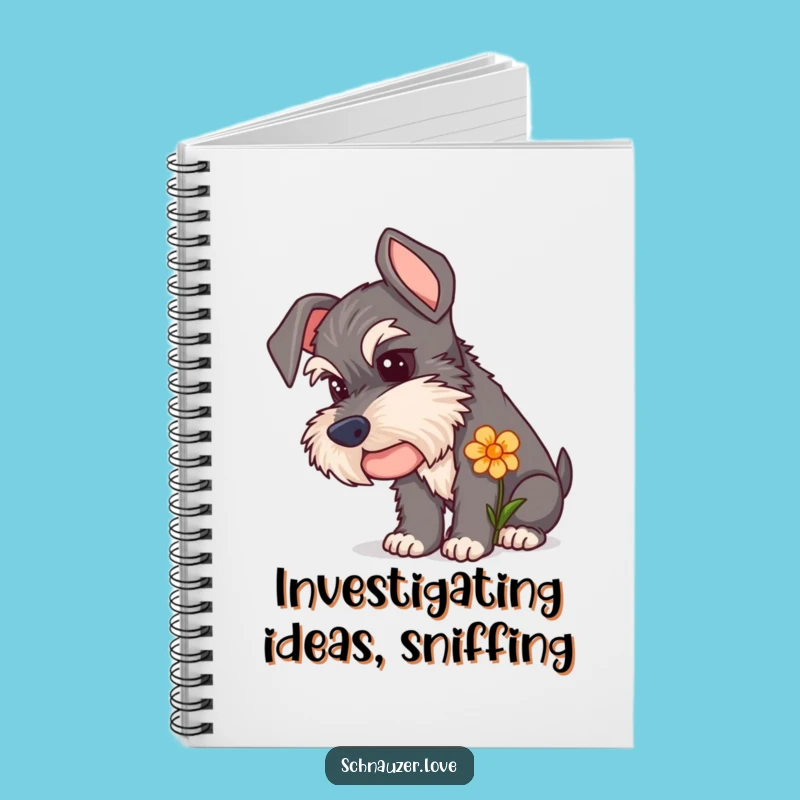 Observant Schnauzer Flower Notebook: Jot Down Thoughts with Curiosity, A Great Funny Gift