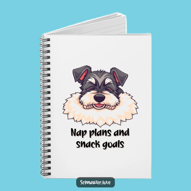 Funny Schnauzer Dream Journal: Cute Sleeping Dog Notebook, Ideal Funny Gift for Writers