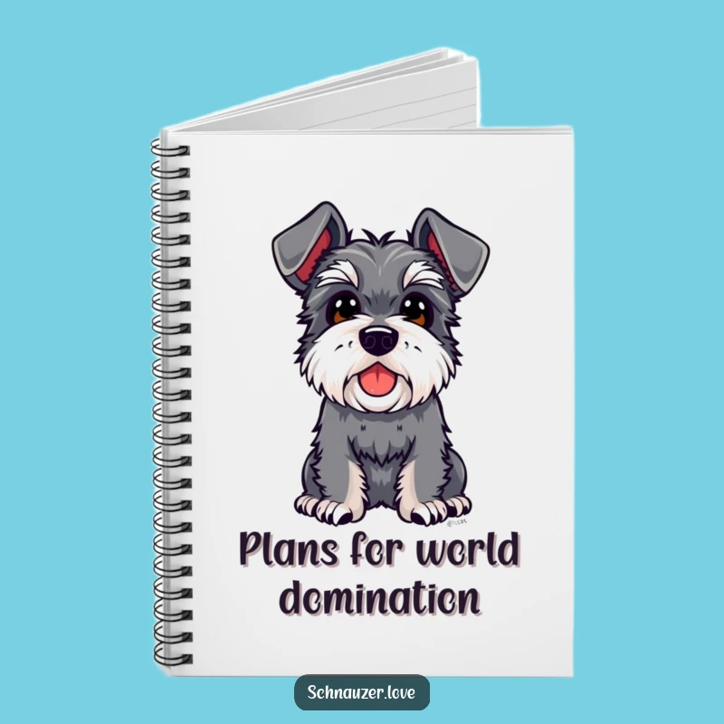 Funny Schnauzer Floppy Ears Notebook, Curious Journal, Humorous Gift