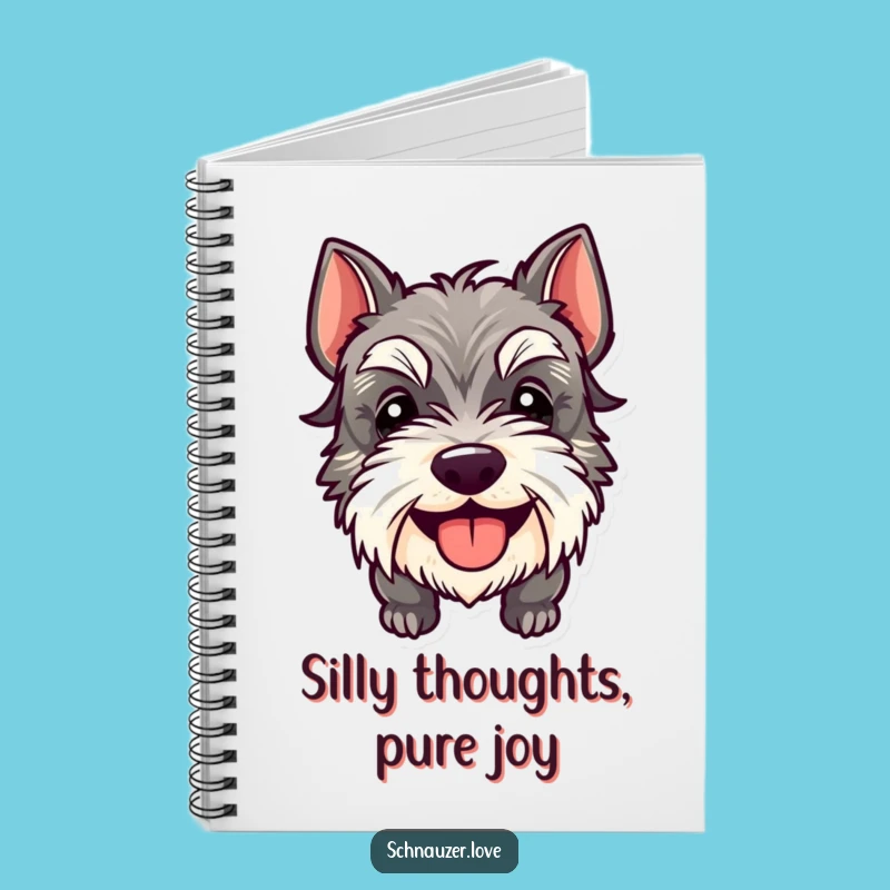 Playful Schnauzer Tongue Out Notebook: Jot Down Fun Ideas, A Great Funny Gift