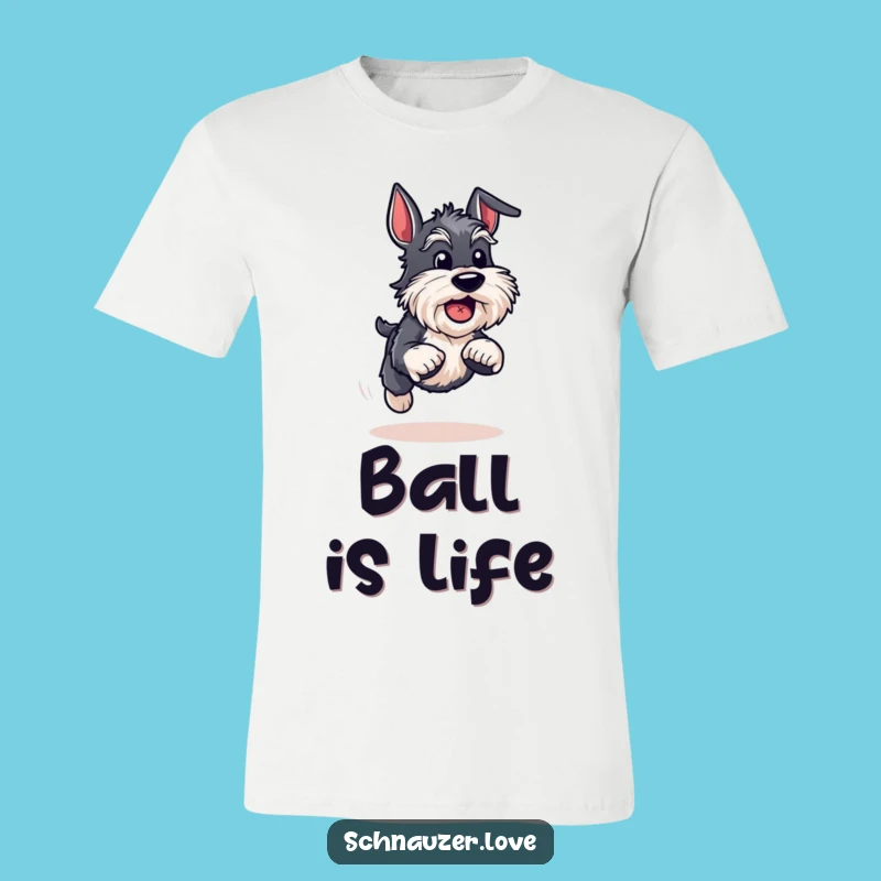 Funny Energetic Schnauzer T-Shirt - Catch the Fun Tee, Ultimate Funny Gift!