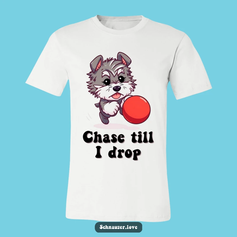 Funny Schnauzer Ball Chase T-Shirt: Wear Your Love for Playful Pups