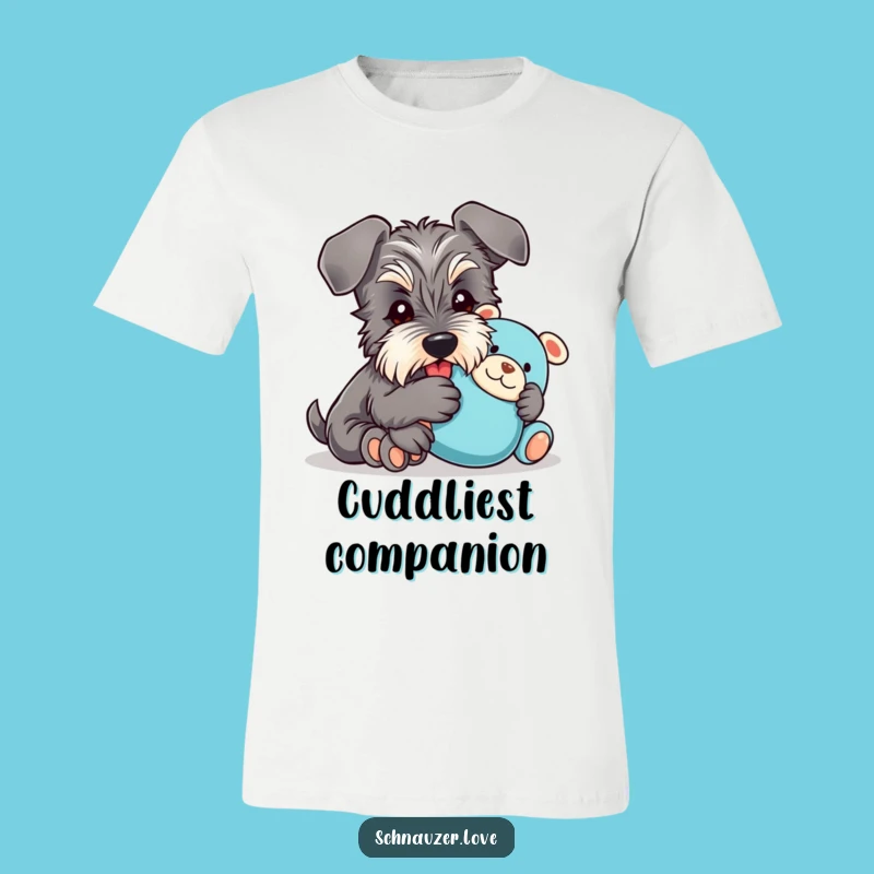 Funny Schnauzer Cuddle Tee: Floppy Ear Dog's Plush Toy Shirt Gift