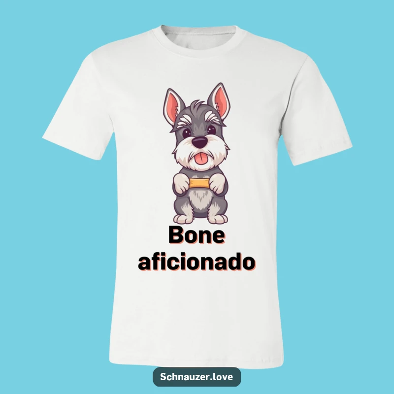 Funny Proud Schnauzer T-Shirt - Hilarious Dog Bone Tee for Schnauzer Owners