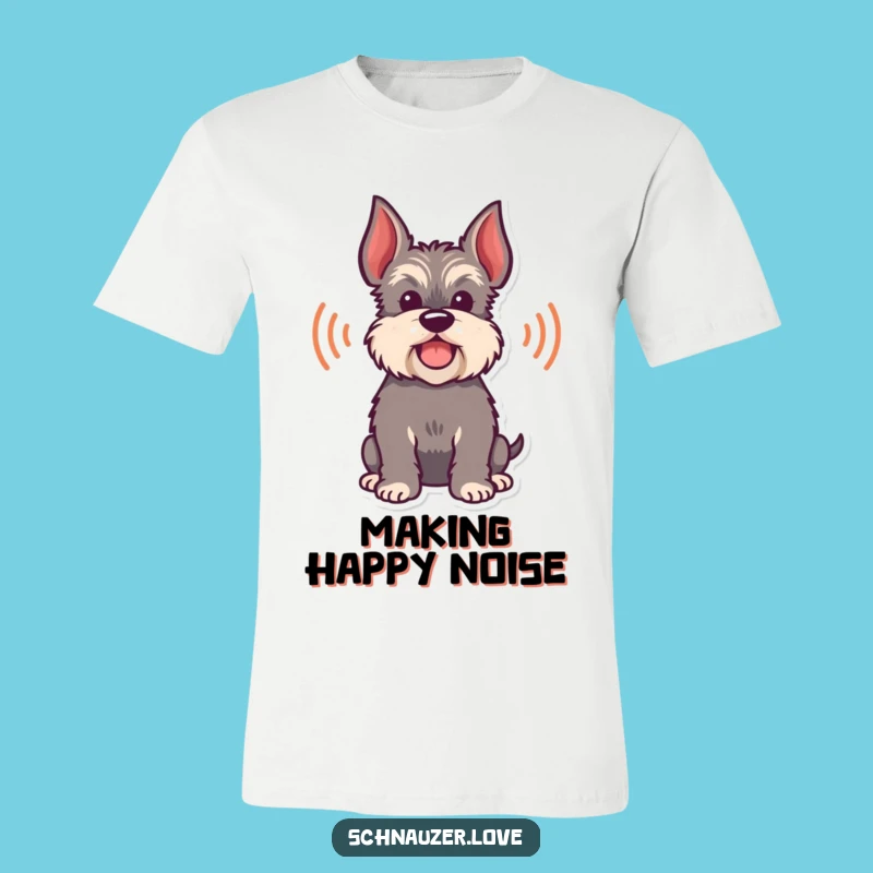 Funny Schnauzer Bark T-Shirt, Playful Sound Wave Silhouette Tee Gift