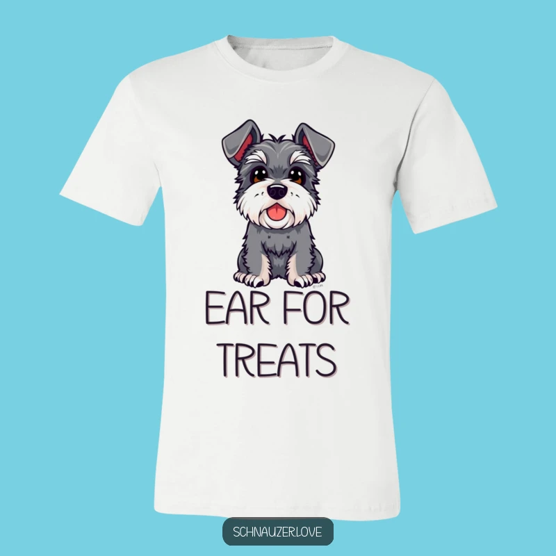 Funny Schnauzer Floppy Ears T-Shirt, Curious Dog Tee, Humorous Gift