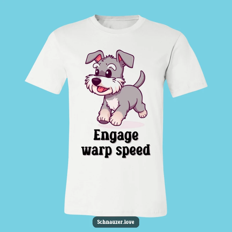 Funny Schnauzer Running T-Shirt: Energetic Dog Humor, Perfect Active Funny Gift