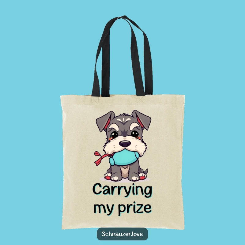 Funny Schnauzer Toy Tote Bag: Squeaky Toy Holder, Stylish Accessory Gift