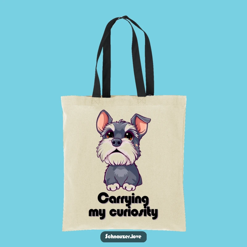 Funny Curious Schnauzer Tote: Carry Your Wonder with This Bag