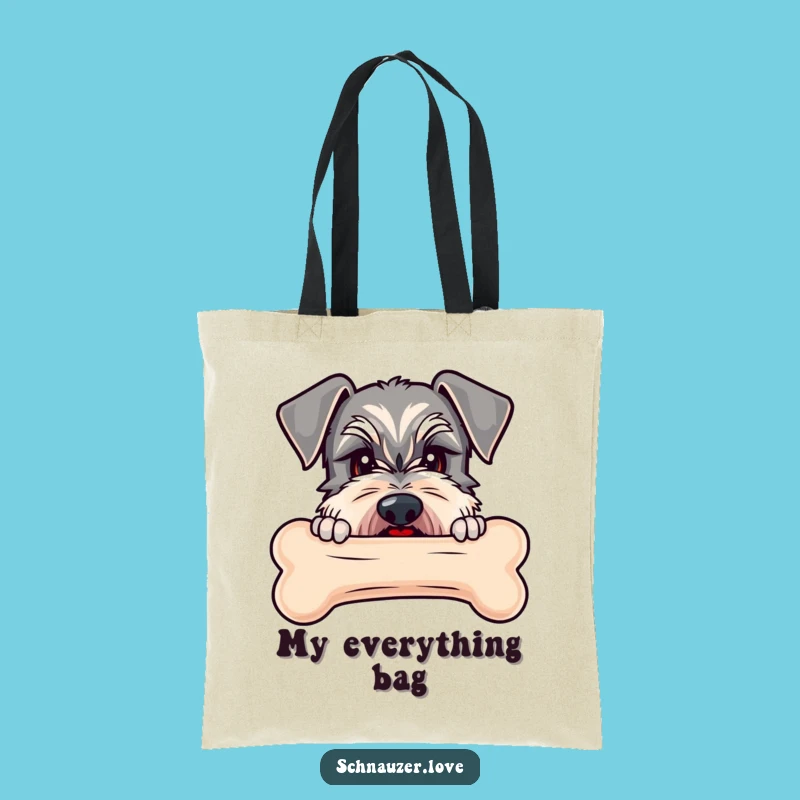 Funny Schnauzer Bone Tote Bag - Stylish & Humorous Accessory for Schnauzer Lovers!