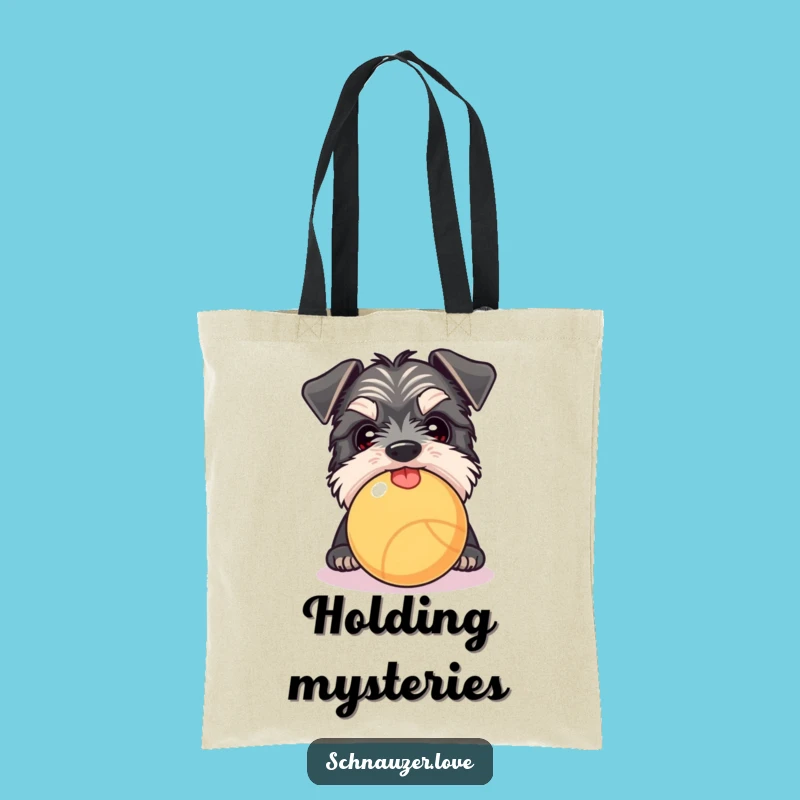 Funny Schnauzer Peek Tote Bag: Carry Your Curiosity!