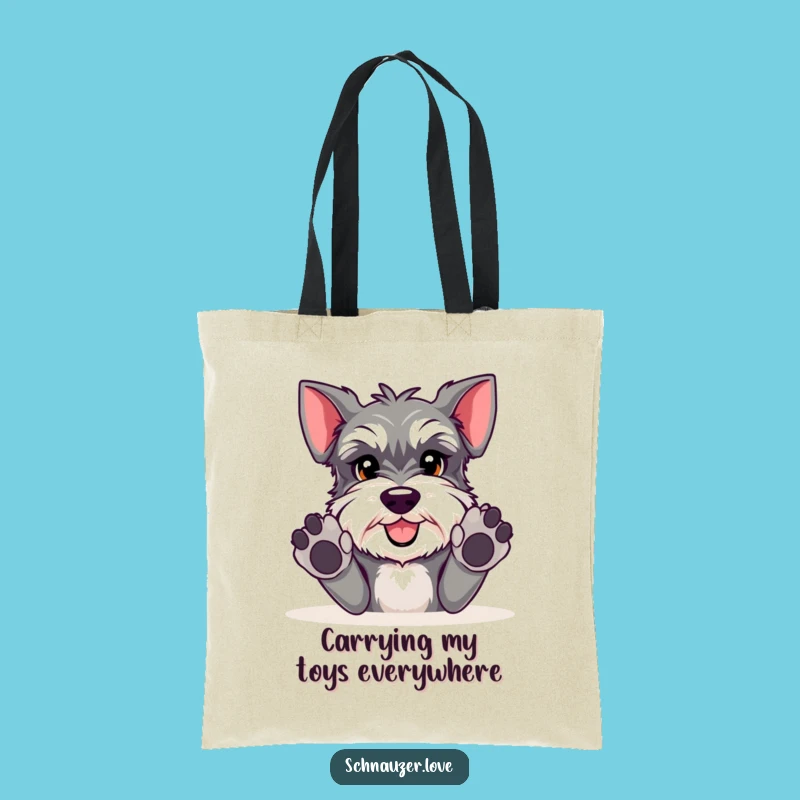 Funny Schnauzer Playful Tote Bag - Stylish & Humorous Dog Accessory for Schnauzer Lovers!