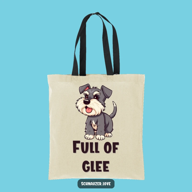 Funny Schnauzer Tote Bag - Carry Excitement with a Wagging Tail Design