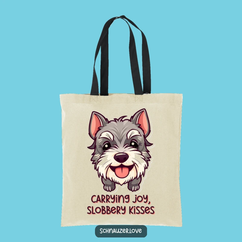 Goofy Schnauzer Tongue Out Tote Bag: Carry Your Fun, A Fantastic Funny Gift