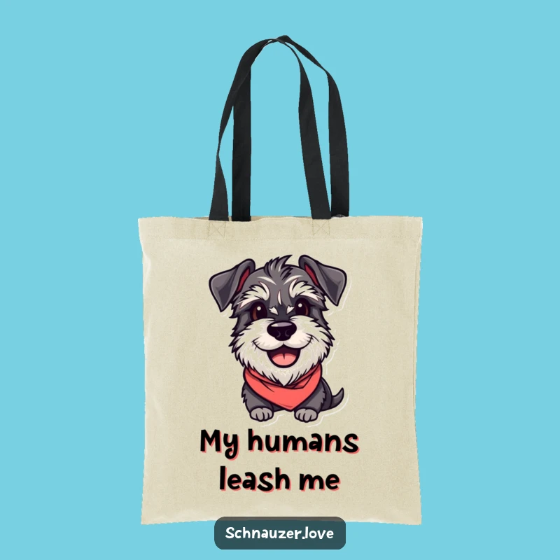 Funny Schnauzer Bandana Tote Bag: Carry Your Laughs in Style